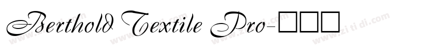 Berthold Textile Pro字体转换
